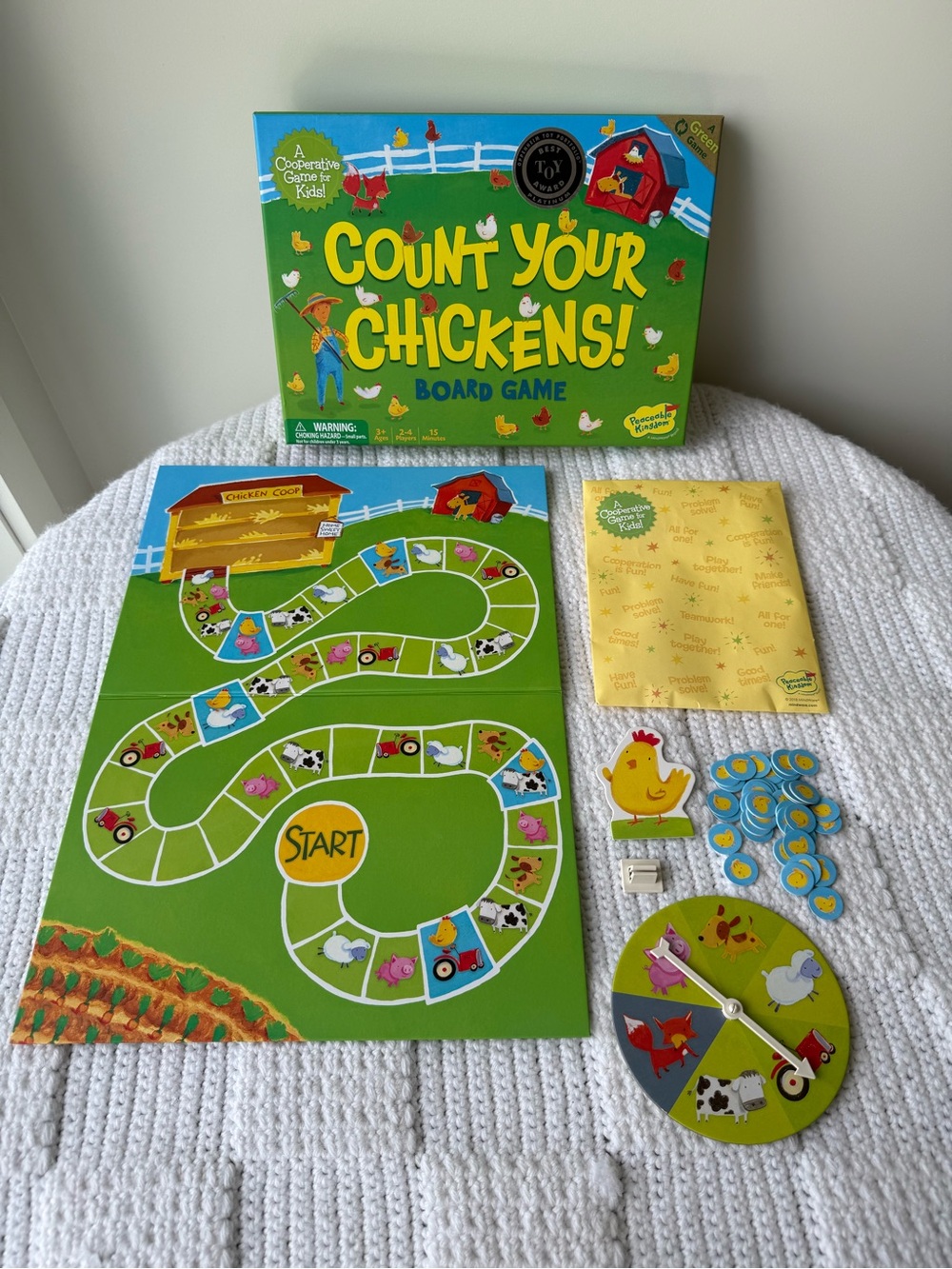 Peaceable Kingdom Count Your Chickens! Cooperative Board Game
